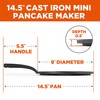 Commercial CHEF Cast Iron Pancake Pan, Silver Dollar Pancake Griddle,