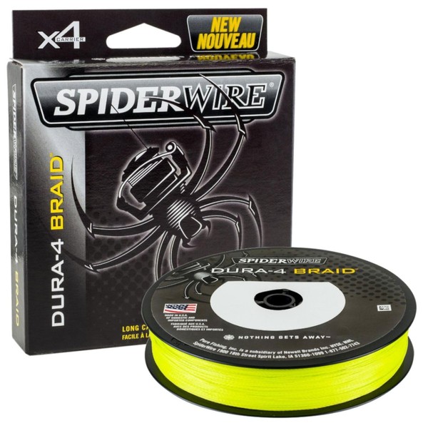 Spiderwire Dura-4 Braided Line 300m Yellow*77lb/35kg*0.35mm