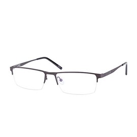 Fullwosing Shortsighted Glasses Nearsighted Glasses Men Women Alloy Half-Frame Strengths -0.5 to -6.0, Metallic, -4.00