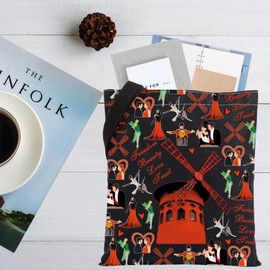 CMNIM MR Musical Merch Windmill Tote Bag M-Ulin R-Uge Paris Broadway Musical Shoulder Satine & Christian Fans Themed Gift (Freedom Beauty Love Trust TE)