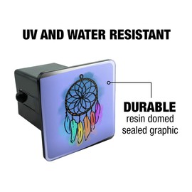 GRAPHICS & MORE Dream Catcher with Rainbow Feathers Watercolor Sketch Tow Trailer Hitch Cover Plug Insert