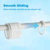 Armo® 24 x Plastic C Shaped Shower Curtain Hooks White
