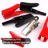 ATOPLEE 4PCS Alligator Clips Electrical,50A Insulated Spring Loaded Alligator Clamps,Truck