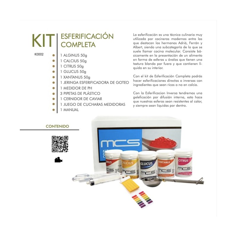 Kit ESFERIFICACION Completa Cocina Molecular