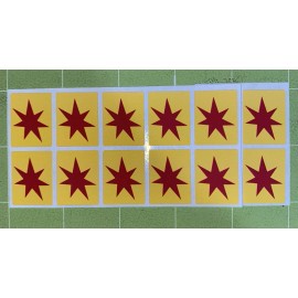 Gottlieb 1977 "TEAM ONE" Pinball Machine Vinyl Drop Target Stickers/Decal