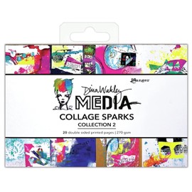 Dina Wakley Media Collage Sparks 6"X4" 20/Pkg-Collection 2