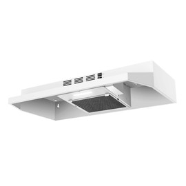 SNDOAS SNDOAS 30 inch Under Cabinet Range Hood, Ducted/Ductless Convertible Kitchen Hood, Stainless Steel Vent Hood with LED Light,Under Cabinet Hood with 2 Speed Exhaust Fan,White