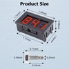 PEMENOL 12V Red Fahrenheit Digital Temperature Meter -76F~999F LED Display
