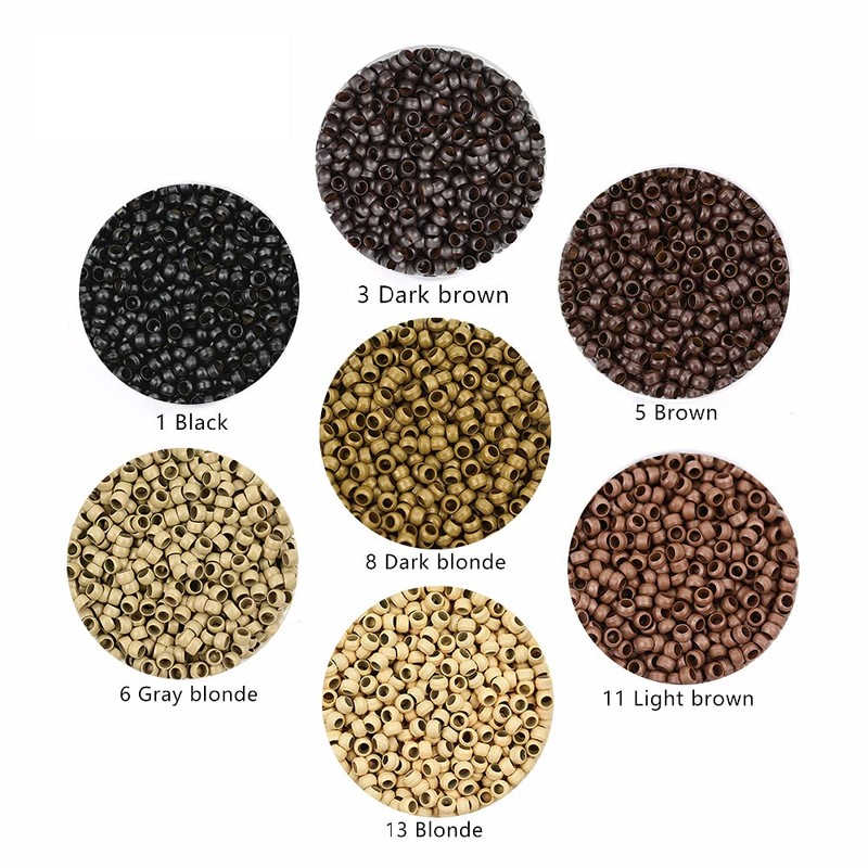 1000pcs 2.5mm Copper Nano Rings Beads Hair Extension Nano Rings