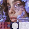 Afflano Shimmery White Glitter Eyeshadow, Highly Pigmented Single White Eyeshadow