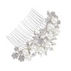 Beavorty Pearl Crystal Hair Comb Pearl and Rhinestone Hair Comb