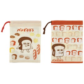 Skater KB63W-A Children's Lunch Box, Cup Bag, 2 Piece Set, 5.9 x 7.9 inches (15 x 20 cm), Drawstring Lunch Bag, Made in Japan