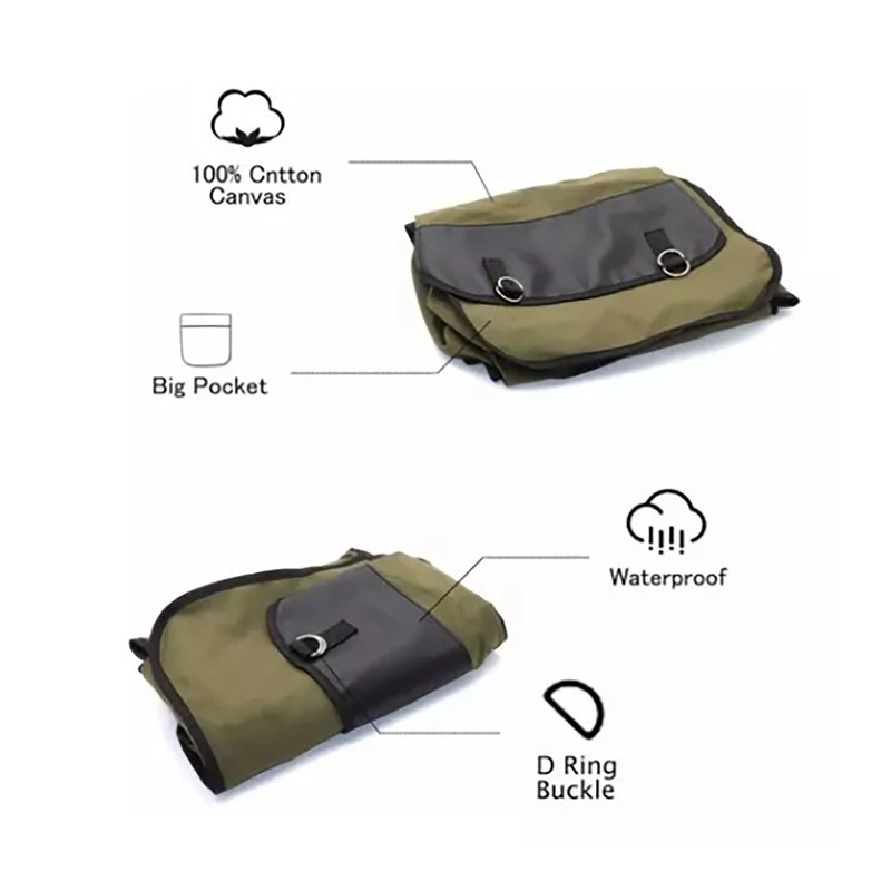 Cycling Side Bags Canvas Bike Commuting Bag Saddle Bags Large