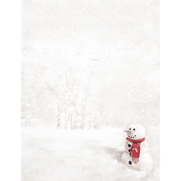Hortense B. Hewitt 80-Pack Snowman in Red Scarf Decorative Paper