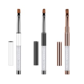 Pinsel Nägel Für Gel, 6 Stück Nägel Pinselset, Gel Nail Brush Art Tool Nagelpinsel Design Uv Gel, Zum Selbermalen Und Reinigen Von Nagelhautfehlern