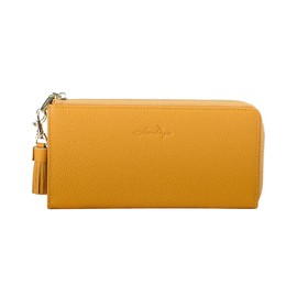 Liz Days Women's Long Wallet, Thin, Anti-Skimming, Lightweight, yellow (mustard)