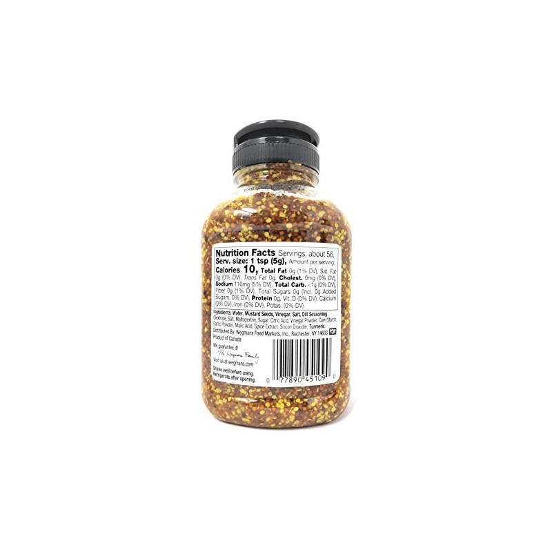 Wegmans Whole Grain Dijon Mustard (2 Pack, Total of 19.8oz)