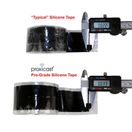 Proxicast Pro-Grade Extra Strong 30mil Weatherproof Self-Fusing Silicone Rubber Sealing Tape For Outdoor Antenna Coax & Electrical Cables, Hose/Pipe Leaks & Emergency Repairs (1.5" x 15' roll) - Black