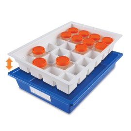 Heathrow Scientific Urine Sample Collection Tray, Holds 24 Specimen Cups, Lightweight, Stackable