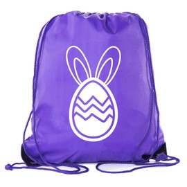 Mato & Hash Easter Basket Bags, Bulk Drawstring Backpacks, Party Favor Goody Bags for Easter - Purple CA2500Easter S7