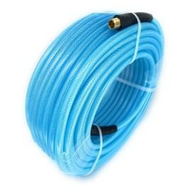 Cal-Hawk 1/4" X 50' Air Hose Flexible Braid Roofing Clear Blue PVC NPT 300 PSI, CHA50