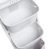 Laundry Basket, 3 Tiers Storage Basket Plastic Clothes Hamper Movable