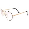 Round Gold Frame Old School True Vintage 80s 90s Reader
