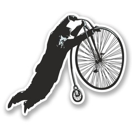 2 x 10cm/100mm Stunt Bike Rider BMX Vinyl Sticker Decal Laptop Travel Luggage Car Bike Sign Fun #5431