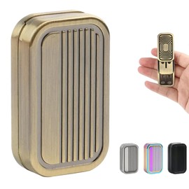 JUDIXY Fidget Slider 3 Layer EDC Gadgets Toy, Metal Magnetic Haptic Fidget Toys for Adults Anxiety/ADHD/Stress Relief, Gift for Boyfriend, Husband and Father (Golden)