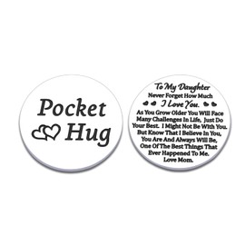 Daughter Gifts from Mom Dad, Christmas Stocking Stuffers for Daughter, Pocket Hug Token Gifts for Daughter, To My Daughter from Dad Mom, Daughter Birthday Gifts, 18th 21th Birthday Gifts for Girls