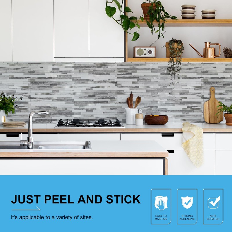 V-MOZZA Peel and Stick Backsplash, 20-Sheet Peel and Stick Tiles