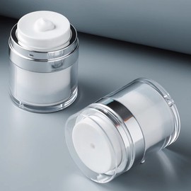 Cosmetic Refill Dispensing Empty White Cream Pump Container Portable 30ml 3ea