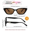 FEISEDY Trendy Polarized Cateye Sunglasses for Women Men Retro Rectangle