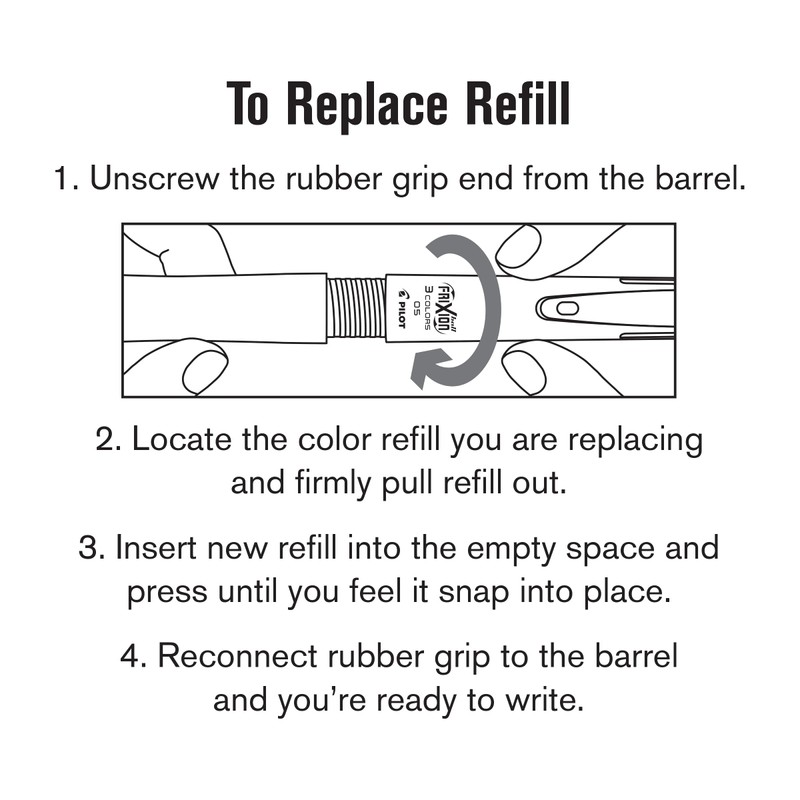 PILOT Pen FriXion Gel Ink Refills for Erasable Pens, Fine