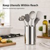 IMEEA Utensil Holder Double Wall 304 Stainless Steel Kitchen Utensil
