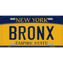 Bronx New York Novelty Metal License Plate Tag LP-8941
