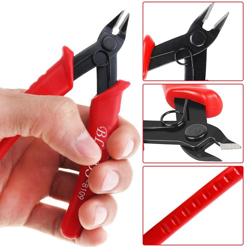 Flush Cutter, Wire Cutters, BS-8109 Soft Wire Cutter Pliers Precision