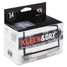 Office Realm Read Right RR1205 Two Step Screen Kleen Wet and Dry Cleaning Wipes 5 x 5 14/Box