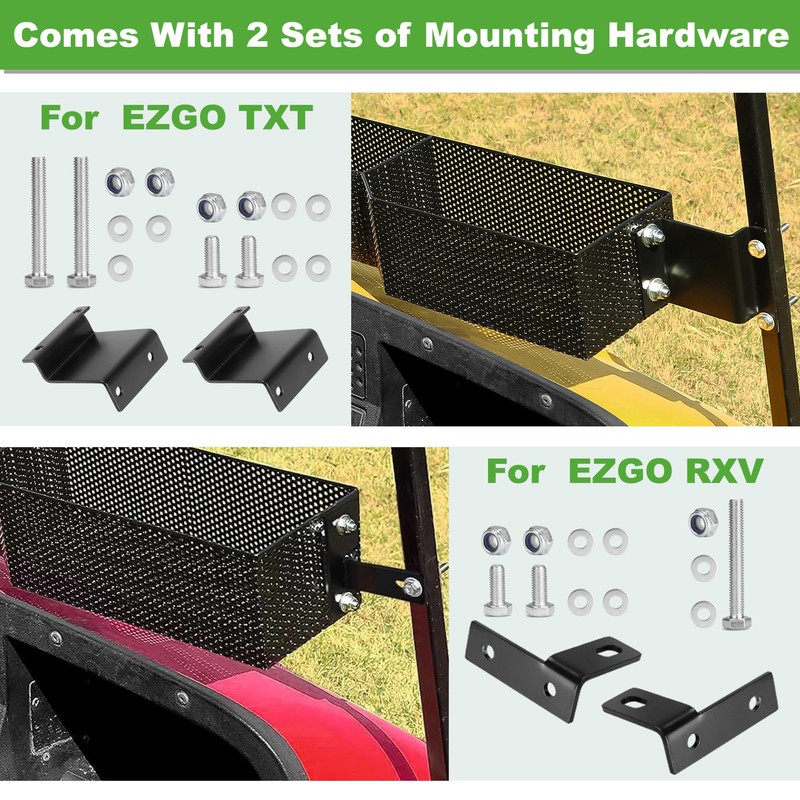 10L0L Golf Cart Front Inner Basket EZGO - Heavy-Duty Organizer