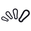 Pack of 5 Fire brigade snap hooks, painted black, load