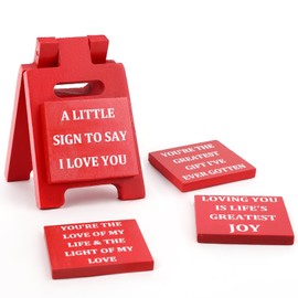 JULEASEL I Love You Desk Decor Sign, Cute Little Love Gifts for Boyfriend, Girlfriend, Husband and Wife, Romantic Gifts for Valentines Day, Birthday, Christmas and More!