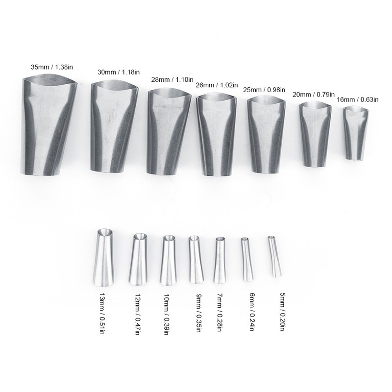 14pcs Caulking Nozzle Stainless Steel Sealant Nozzle Applicator Finishing Tool