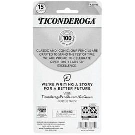 Ticonderoga Assorted Erasers, Pastel Colors, 15 Count