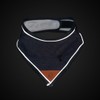WARMPUPS Dog Bandana Winter Denim Jean Polar Fleece Reflective Pocket