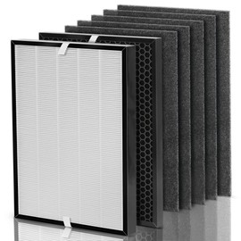 Air220 Air320 Filter Compatible with Bissell Air 220 Filters Replacements for Air220 2609A & Air320 2768A, Compare to Part# 2677 2678 2804, 1 True HEPA w/Pre-filter+1 Activate Carbon+4 Pre-filters