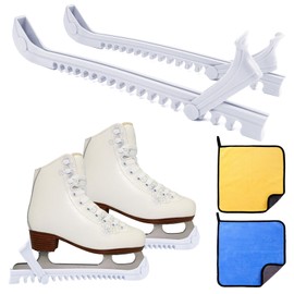 Soleeya Adjustable Blade Protectors, Ice Skates + 2 Towels, Hockey Blade Protectors, Ice Hockey, Elastic Blade Protectors, Figure Skating Blade Holder for Blade Protection, Ice Skates, Children,