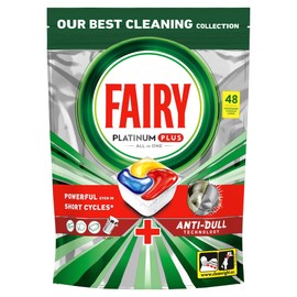 Fairy Platinum Plus All in One Dishwasher Tablets Lemon 48 Tablets