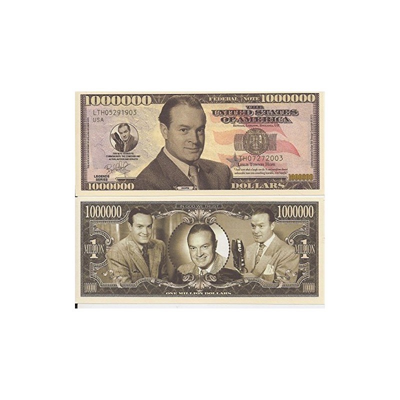 Bob Hope $Million Dollar$ Novelty Bill Collectible