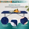 Showgeous 10-Pack Rectangle Picnic Table Cloth - Outdoor Elastic Tablecloth,