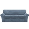 FantasDecor 4 Piece Sofa Cover Stretch Luxury Thick Velvet Sofa